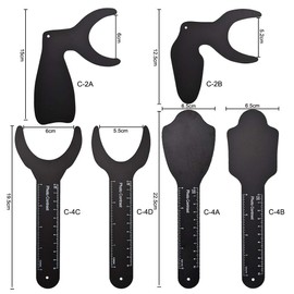 Chargenyang Dental Photo Contrast Black Background Board Autoclavable Dental Orthodontic Oral Cheek Retractors Photographic Black Background Backdrop (6Pcs)