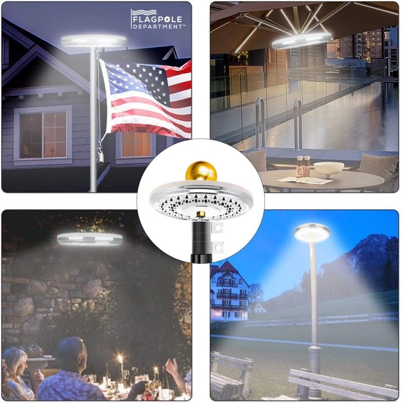 Flagpole Department Ultra Bright Solar Powered Flag Pole Light |