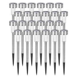 IdeaWorks Stainless-Steel Solar Lights - 24 Pack