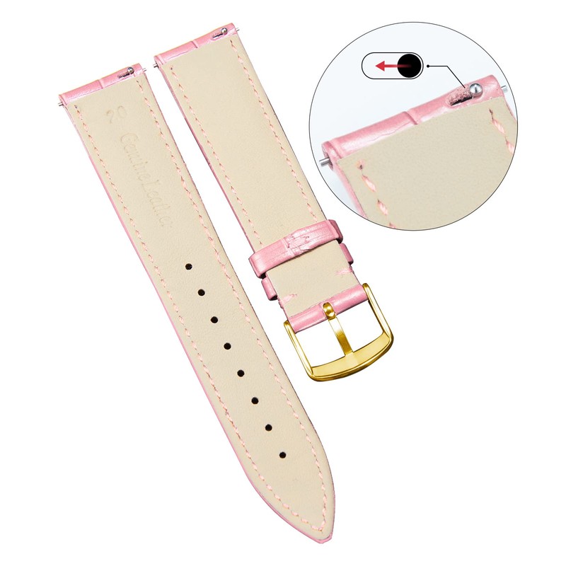 BINLUN Genuine calf leather replacement watch strap leather multicolour gift