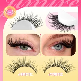 Wispy Lash Clusters Natural Cat Eye Cluster Eyelash Extensions 176Pcs D Curl Fluffy Eyelash Clusters DIY Lash Extension Soft D Curl Individual Lashes Clusters Pack for Lash Beginners by JIMIRE