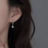 Umiwe Dangling Women's Ring Earrings, S925 Silver, Hypoallergenic, Small, Platinum