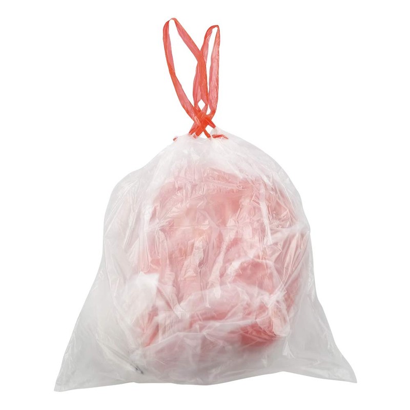 EudokkyNA Clear Drawstring Garbage Bags, Kitchen Trash Bags, 4 Rolls/240