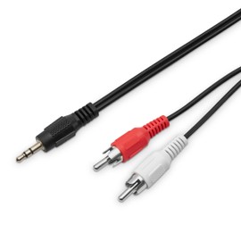 NSY Audio, 3.5mm to RCA Connector, Audio Cable for Desktop PC, Turntable Connected with Bookshelf Speakers