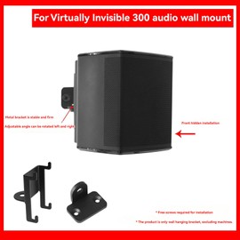 Wireless Surround Audio Metal Wall Mount Bracket Accessories,Soundbar Wall Mount Holder Stand Compatible for Virtually Invisible 300 Speaker Angle Adjustable
