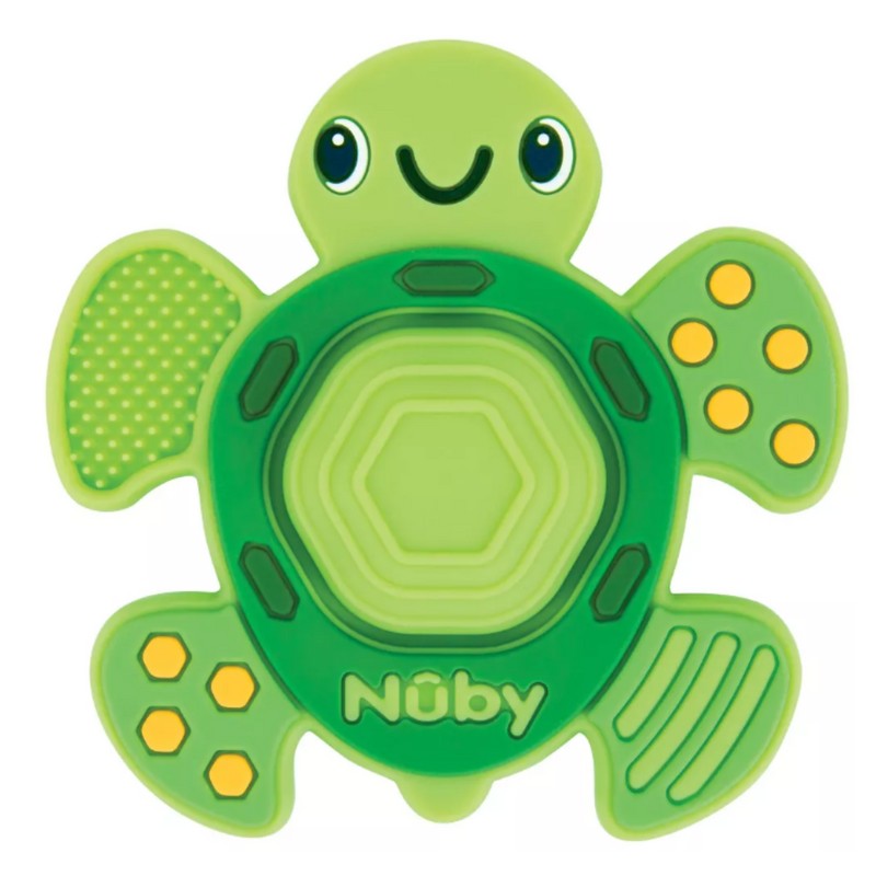 Nûby Nuby Teethe N Pop Sensory Play Teether Green Turtle
