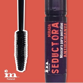 Rimel IM Natural Mirada Seductora color negro. Máscara para pestañas antioxidante con cepillo de silicón (13gr.)                                      