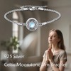 HUKKUN Celtic Knot Urn Bracelet for Ashes Stelring Silver Moonstone