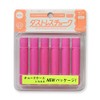 Nippon Riken DCK-6-R Dustless Fluorescent Chalk, Red, 6 Pieces