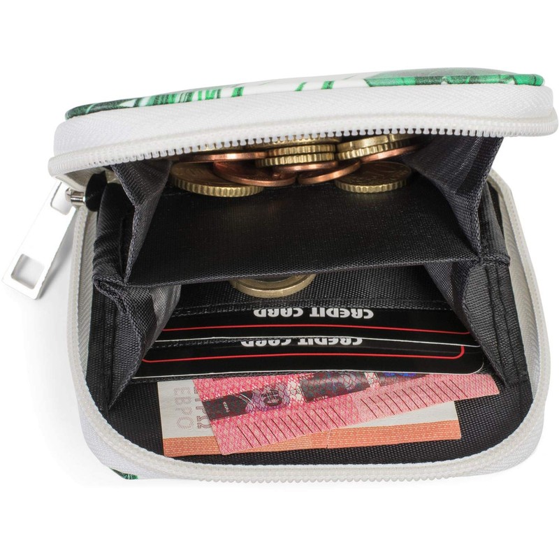 styleBREAKER 02040121 Women's Mini Purse with Palm Tree Print, Zip,