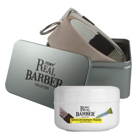 Fitters Real Barber Strop Razor Real Leather Made in Solingen - Ideal Size Includes Strop Paste