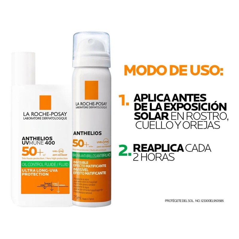 Kit Anthelios Uvmune Oil Control Fluido + Anthelios Bruma