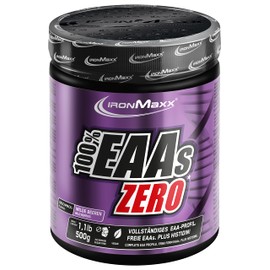 IronMaxx 100 Percent EAAs Zero Amino Acid Powder, Sugar-Free, Wildberry Flavour, 1 x 500 g Tub (Pack of 1)