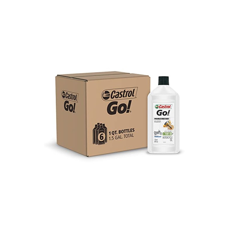 Castrol Go! 10W-40 4T Motorcycle Oil, 1 Liter, Pack of