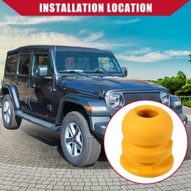 Hihaha No.52060423AB Rear Jounce Bumper for Jeep Wrangler 2007-2023 / Rear Left or Right Bump Stop Bushing/Durable Rubber / 1Pcs Yellow