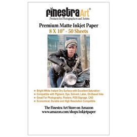 8" X 10" Premium Arctic Matte Inkjet Photo Paper - 50 Sheets
