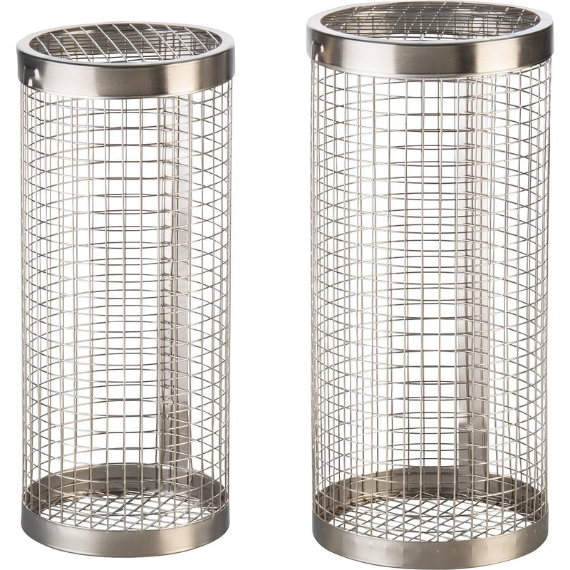 Rosenstein & Söhne Grill basket cylinder: set of 2 stainless
