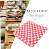 iplusmile 2Pcs Checkered Rectangular Tablecloths Thick Cotton Linen Table Covers
