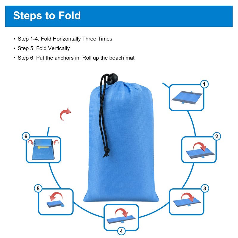 Beach Blanket Beach Mat - Sandproof Large Blanket 210 *