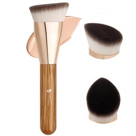 DUcare Brocha Angular Para Base De Maquillaje Para Una Aplicación Impecable. Brocha Profesional Para Base Líquida, En Crema Y En Polvo Con Cerdas Densas Y Contorneada Para Una Mezcla Y Pulido Precisos