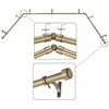 Mayrhyme Antique Bronze Bay Window Curtain Rods with Aluminum End