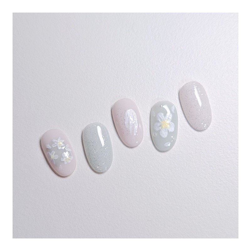 Oil Painting Handmade Nail Tips - Almond Long / 유화