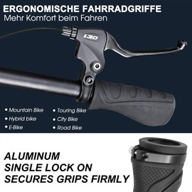Children's Bicycle Grips - Handlebar Grips MTB Bicycle with Non-Slip Rubber | 132 mm Bicycle Grips Ergonomic Handlebar Grips for 22.2 mm Bicycle, MTB, Mountain Bike, Road Bike Grips
