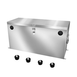 Peastorm 12V Car/RV/Marine Battery Box, Stainless Steel Battery Relocation Kit for Trailer, Boat, Trolling Motor, Kayak (Double Battery Box)