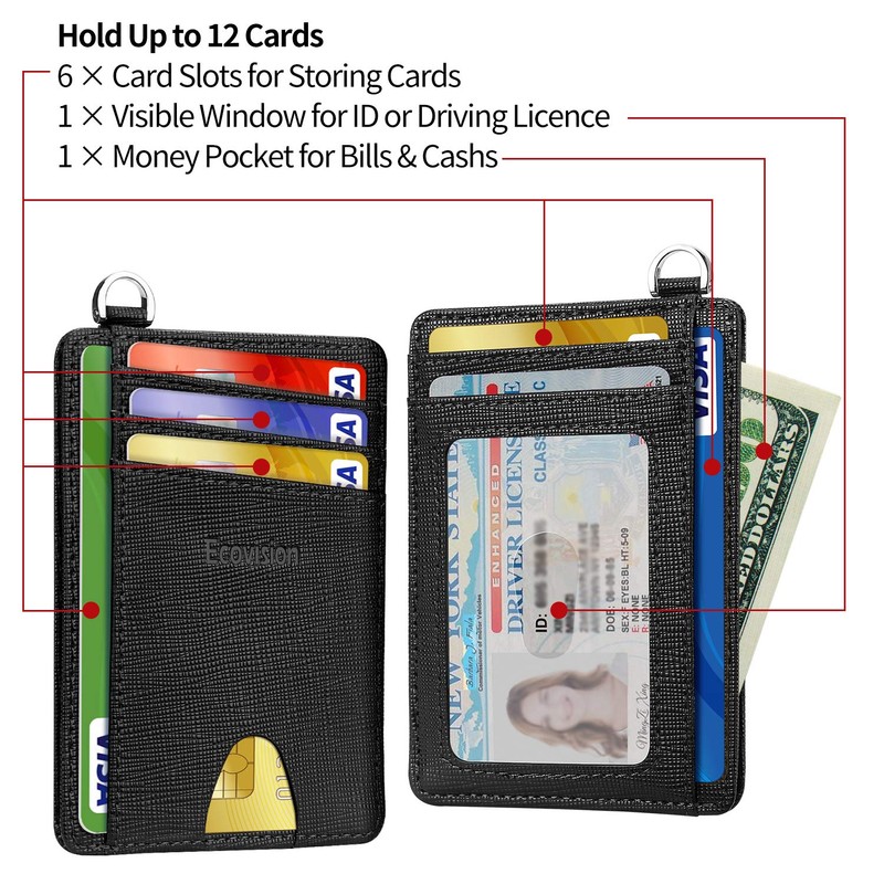 EcoVision EcoVision Slim Minimalist Front Pocket Wallet, RFID Blocking Credit