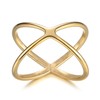 Kaydenana Gold X Ring Criss Cross Rings for Women Skinny
