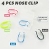 Pack of 4 Nose Clips Swimming - Waterproof Non-Slip Nose