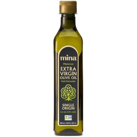 Mina Moroccan Olive Oil Extra Virgin 16.9 Fl Oz, New Harvest, Polyphenol Rich Olive Oil, Single Origin Extra Virgin Olive Oil, Cold Extraction, Less than 0.2% Acidity, 500 ml
