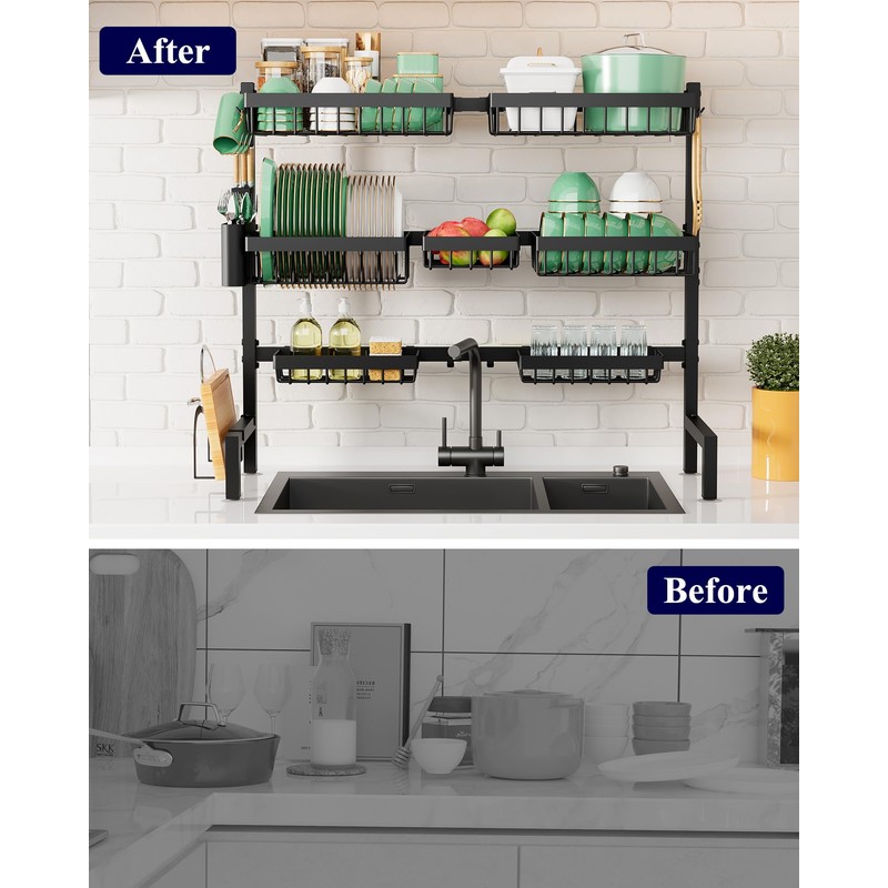 Kitsure Over The Sink Dish Drying Rack - 31.5" to