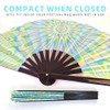 Large UV Illuminated Carnival Folding Hand Fan - Nightclub &
