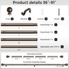 Wolistsa Bronze Curtain Rod, 1 Inch Adjustable Heavy Duty Curtain