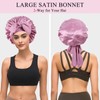 2+3 Satin Bonnet for Sleeping with Scrunchie, Satin Silk Bonnet