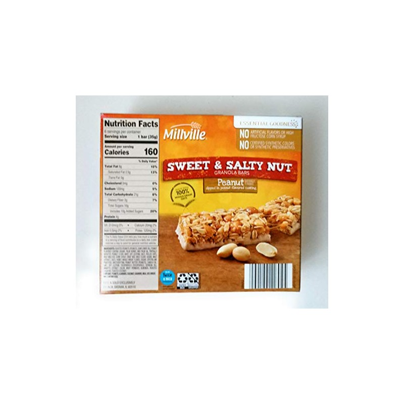 Millville Sweet & Salty Nut Granola Bars Peanut Flavor 6
