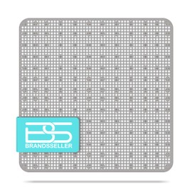 Brandsseller Shower Mat Approx. 54 x 54 cm Non-Slip Mat Design Circle Grey