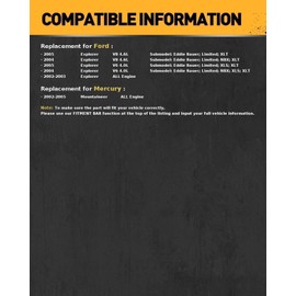 KAC - 301mm Rear Brake Kit for 2002-2005 Explorer; Mountaineer Disc Brake Rotors Ceramic Brakes Pads,6pcs,54098 D881