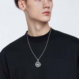 Leo Zodiac Necklace 925 Sterling Silver Leo Pendant Necklace Constellation Jewelry Astrology Horoscope Gifts for Women Men