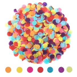 GoldRock 50 g Confetti Colourful Wedding Birthday, Pack of 6000 Round Confetti Paper Pastel, Confetti Decoration Birthday Wedding, Red Confetti Cannon, Table Decoration for Carnival, Christmas,
