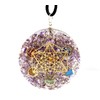 Sawcart Amethyst Orgone Crystal Pyramid & Pendant Seven Chakra Metatron