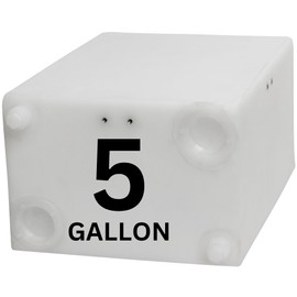 5 Gallon RV Fresh Water Tank, Potable Water Storage Tank for Drinking, Cooking, Cleaning, Showering, for Campers, Trailers, Motorhomes, RVs, Cube Shape, 16" x 11.75" x 8" (WT-5687)