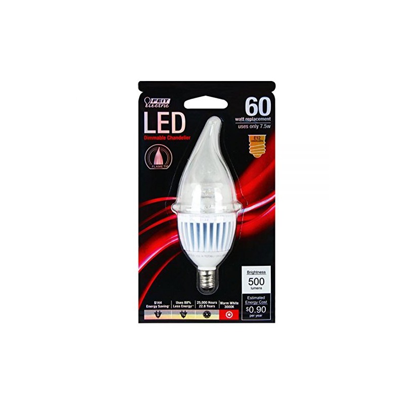 Feit Led Accent Bulb 8 W 500 Lumens Clear Candelabra