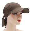 ZLYC Women's Summer Chemo Headwear Brim Visor Hat Beanie Hat,