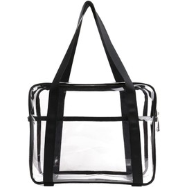 Transparent Shoulder Bag and Clear Toiletry Bag, Makeup Cosmetic Bag, Shopping Bag, Transparent Toiletry Bag, Waterproof Wash Bag, Tote Bag, Stadium Standard, Transparent