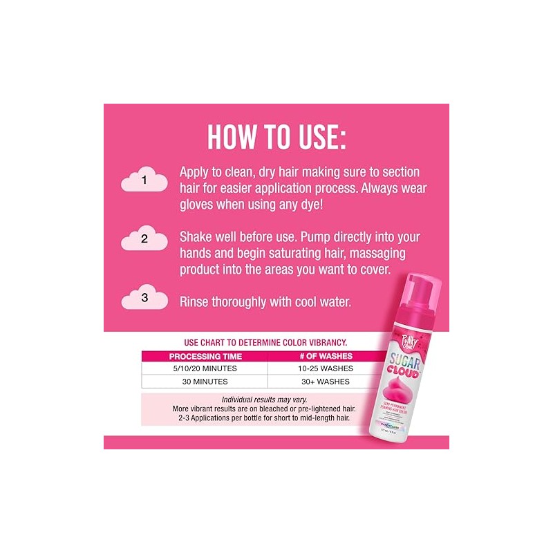 Punky Tinte Para Cabello En Espuma Semipermanente Sugar Cloud, Candyfloss:
