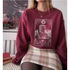 Munla The Reader Tarot Card Sweatshirt - Bookish Reading Witchy