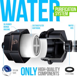 AquaHomeGroup 20 Stage Shower Filter for Hard Water - High Output Universal Shower Head Filter for Chlorine, Fluoride, Heavy Metals - Vitamin C E Shower Water Filter for Hair and Skin (Bronze Black)