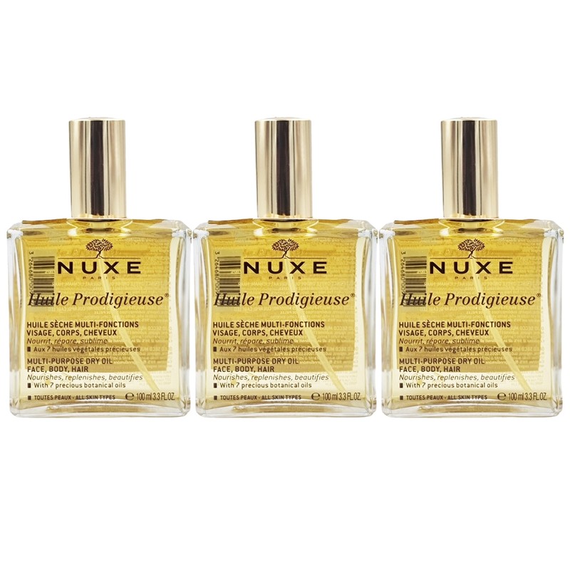 Nuxe Will Prodigy Multi Dry Oil 100ml x3 Hair Body